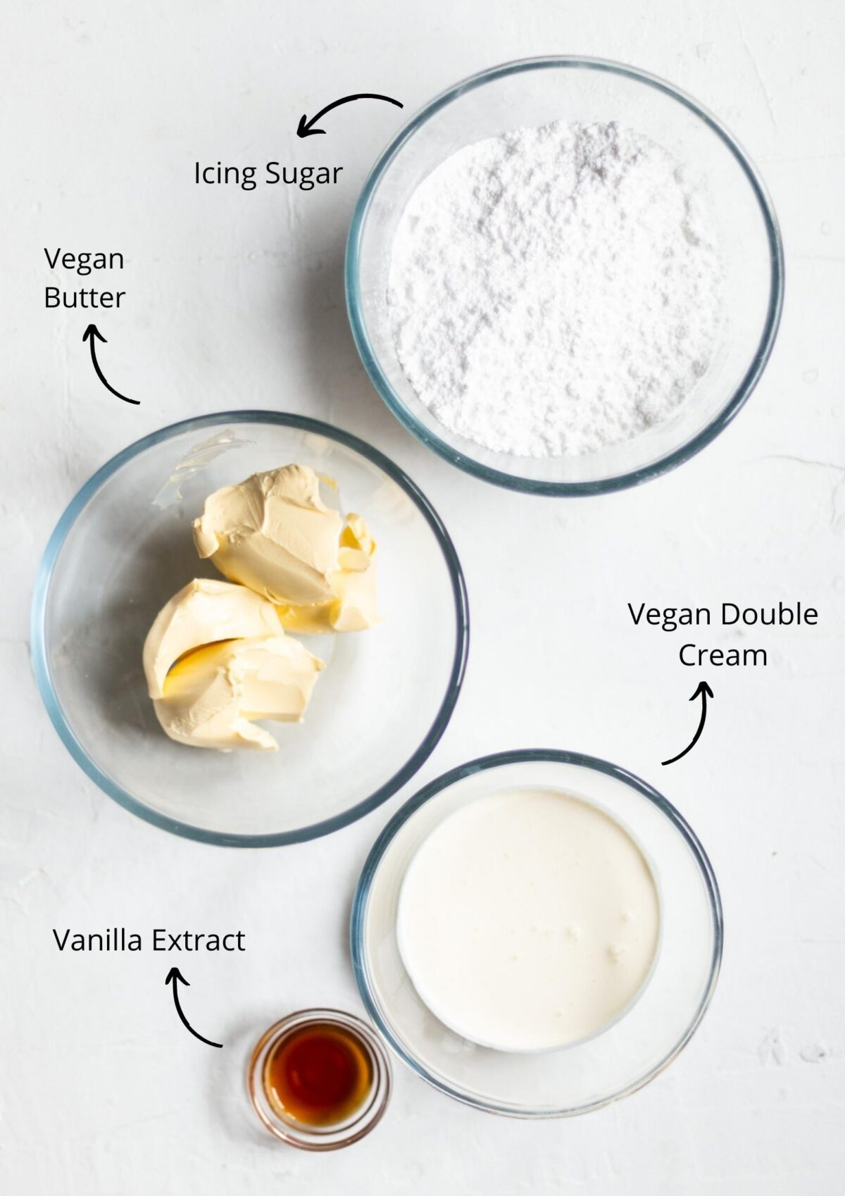 Whipped Vegan Buttercream Ingredients